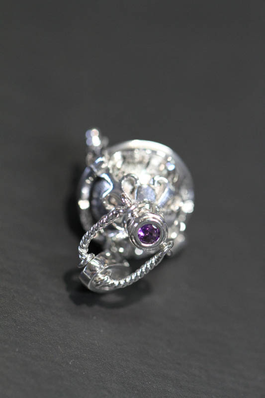 Meteorite Pendant Amethyst / Citrine / Moldovite-1559
