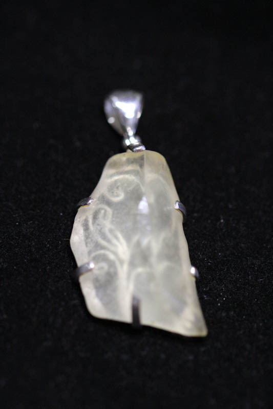 Libyan Glass Tektite Pendant -0