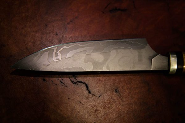 Mammoth Ivory Damascus Steel Kitchen Knife-3243