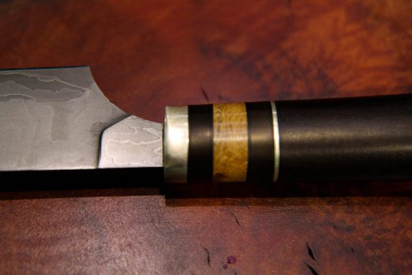 Mammoth Ivory Damascus Steel Kitchen Knife-3245