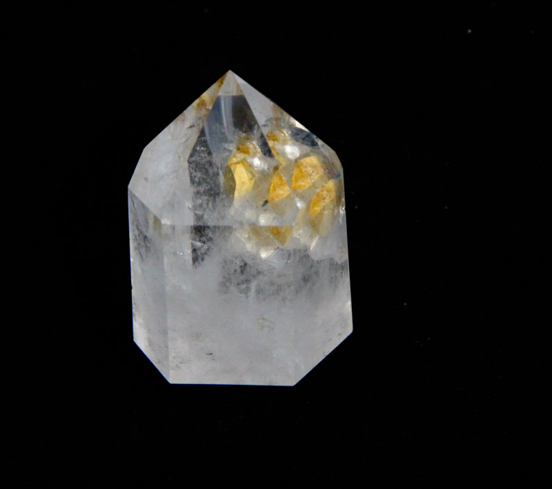 Quartz Point - twin gold phantoms -3344