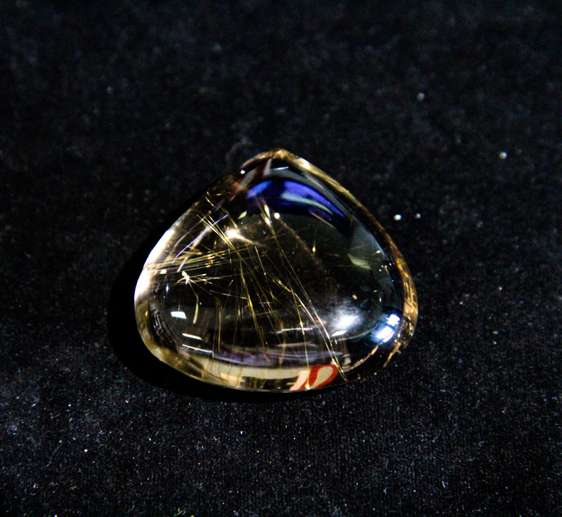 Shaped Citrine with Gold Rutile-0