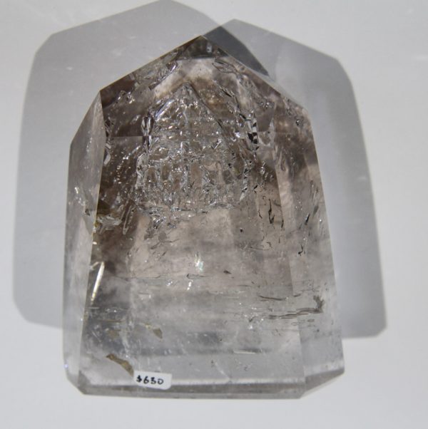 Ice Clear Quartz Enhydro - Suiseki-3435
