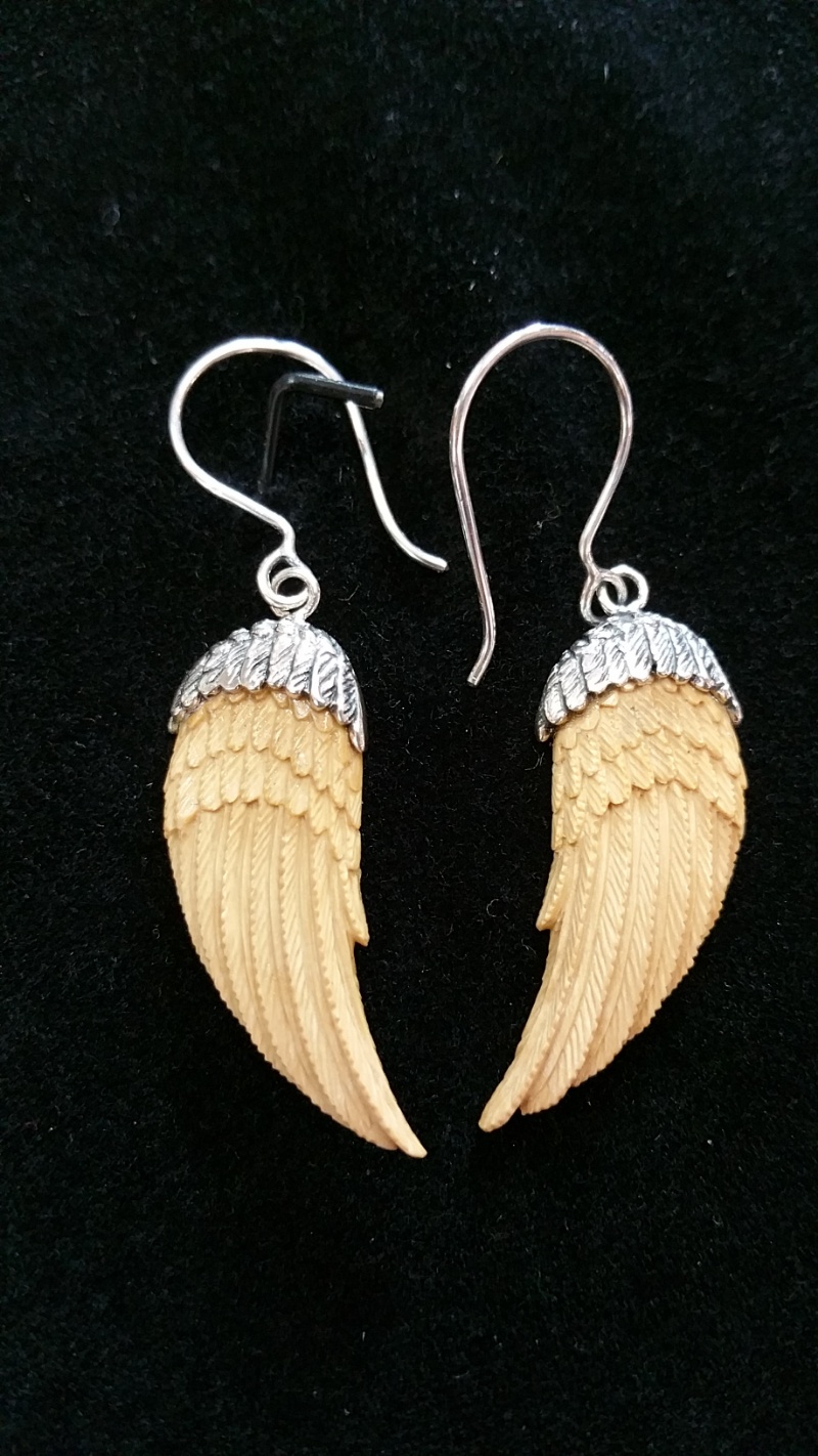 Mammoth Ivory Wing Pendant-3584