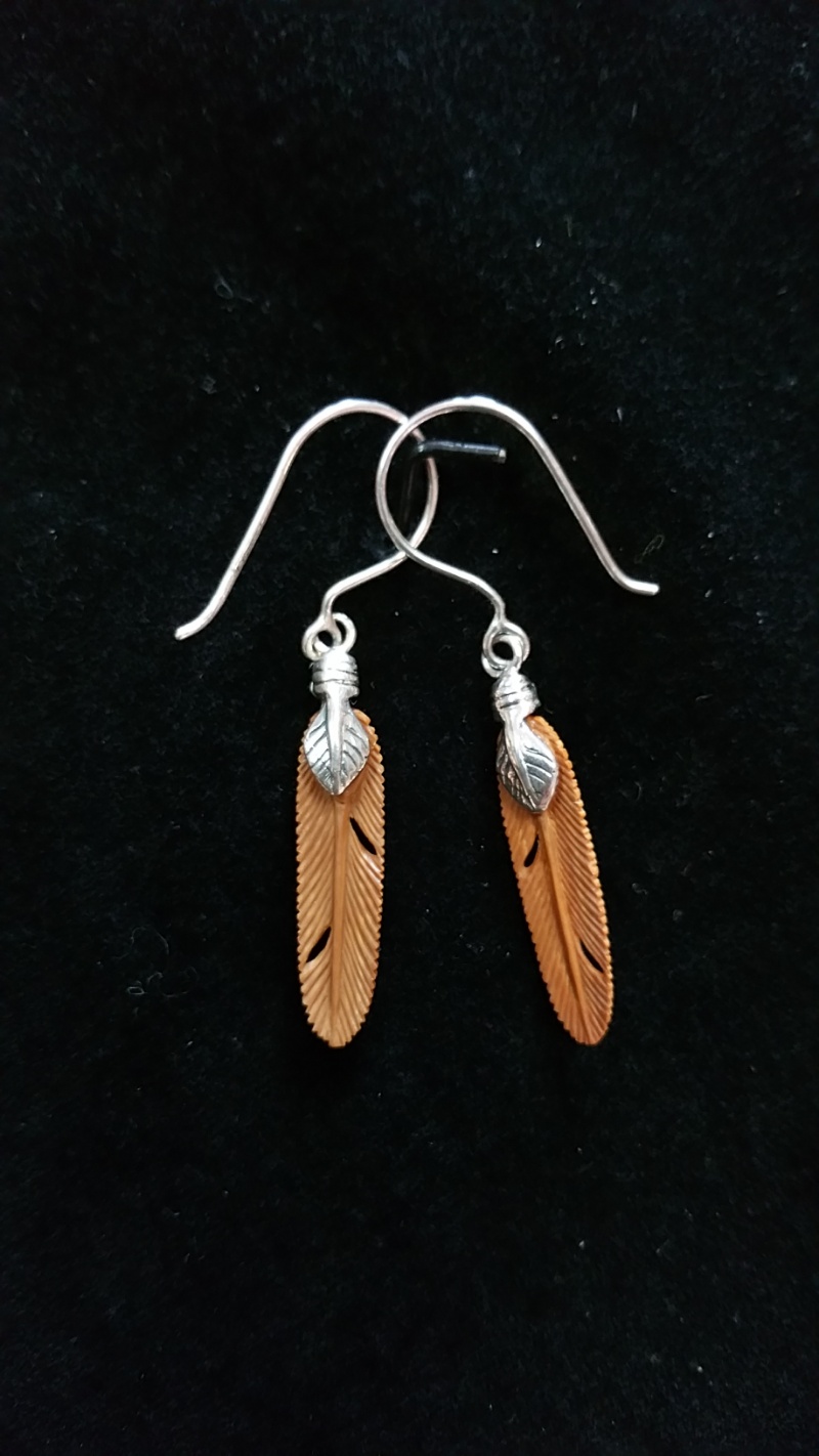 Mammoth Ivory Wing Earrings-0